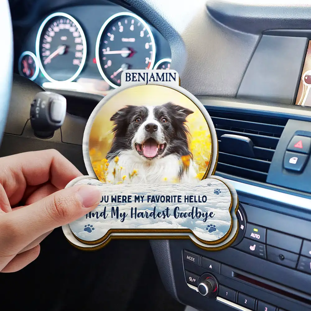 Custom Photo No Longer By My Side But Forever In My Heart - Personalized Custom Shaped Car Visor Clip - Image 3