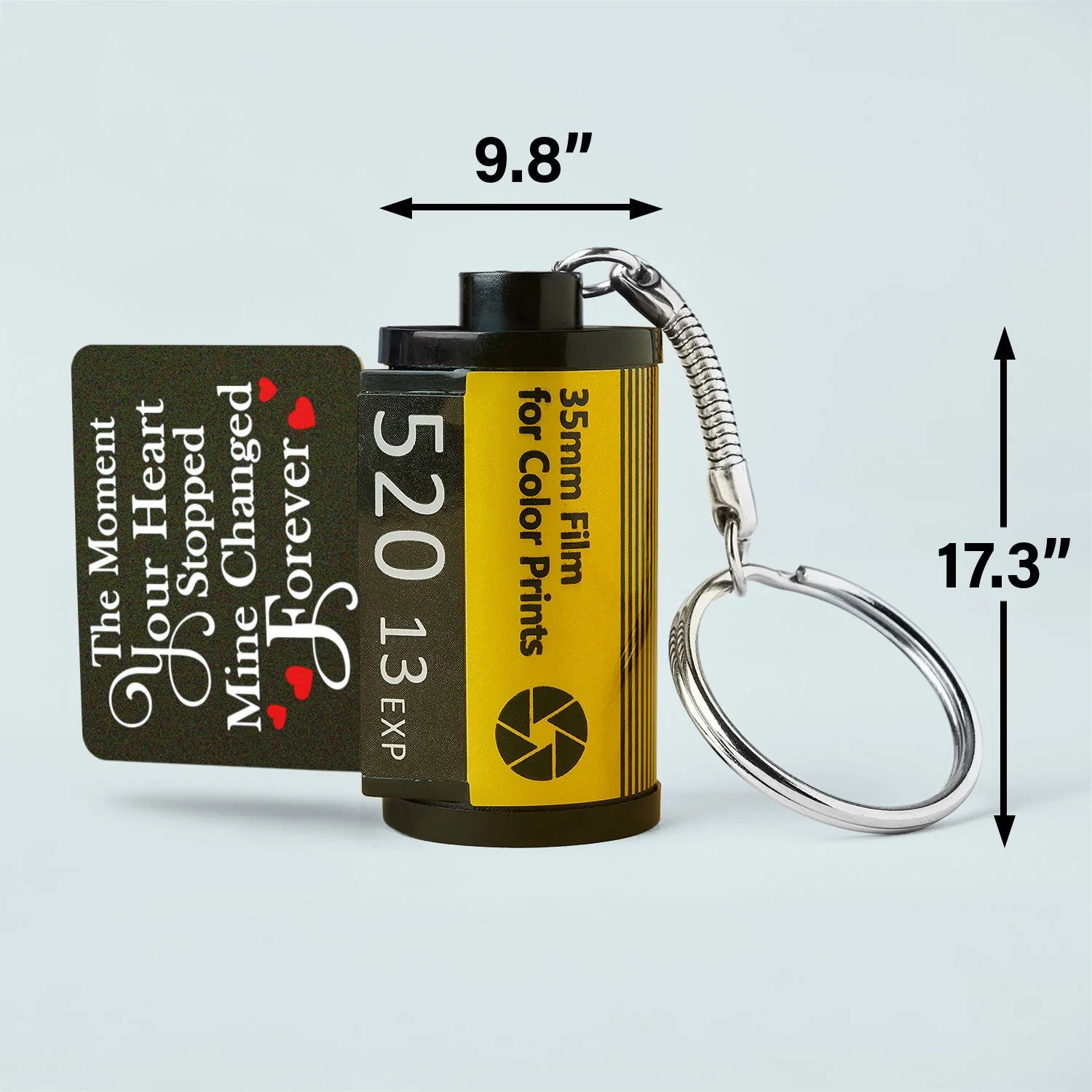 Custom Photo No Longer By My Side - Memorial Gift For Dog Lovers, Cat Lovers, Pet Lovers - Personalized Film Roll Keychain - Image 5