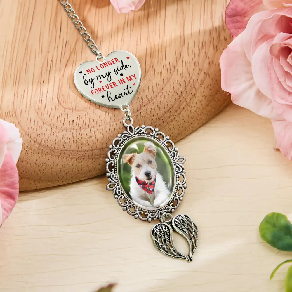 Custom Photo No Longer By Myself - Personalized Graduation Tassel Charm - Image 4