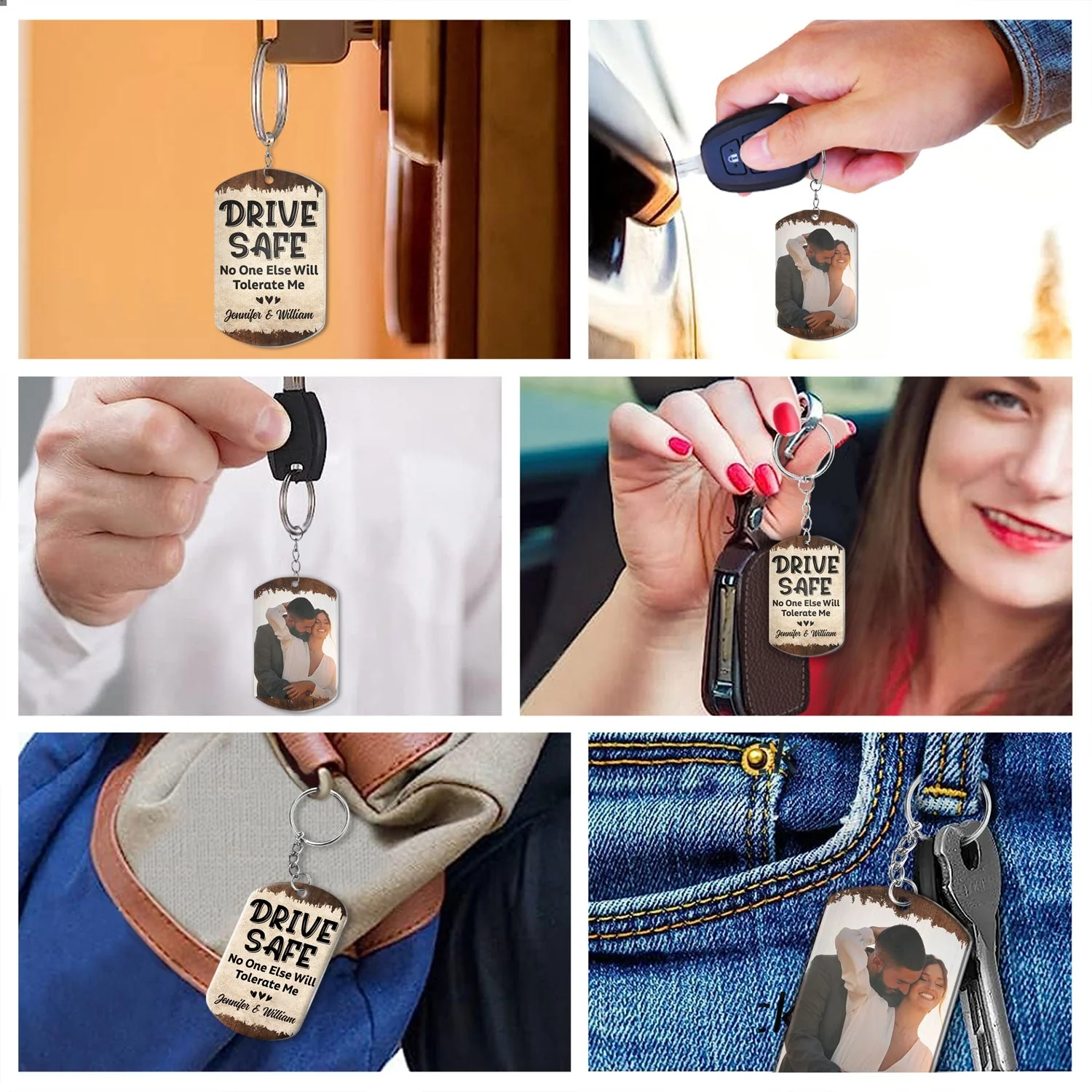 Custom Photo No One Else Will Tolerate Me - Gift For Couples - Personalized Aluminum Keychain - Image 6