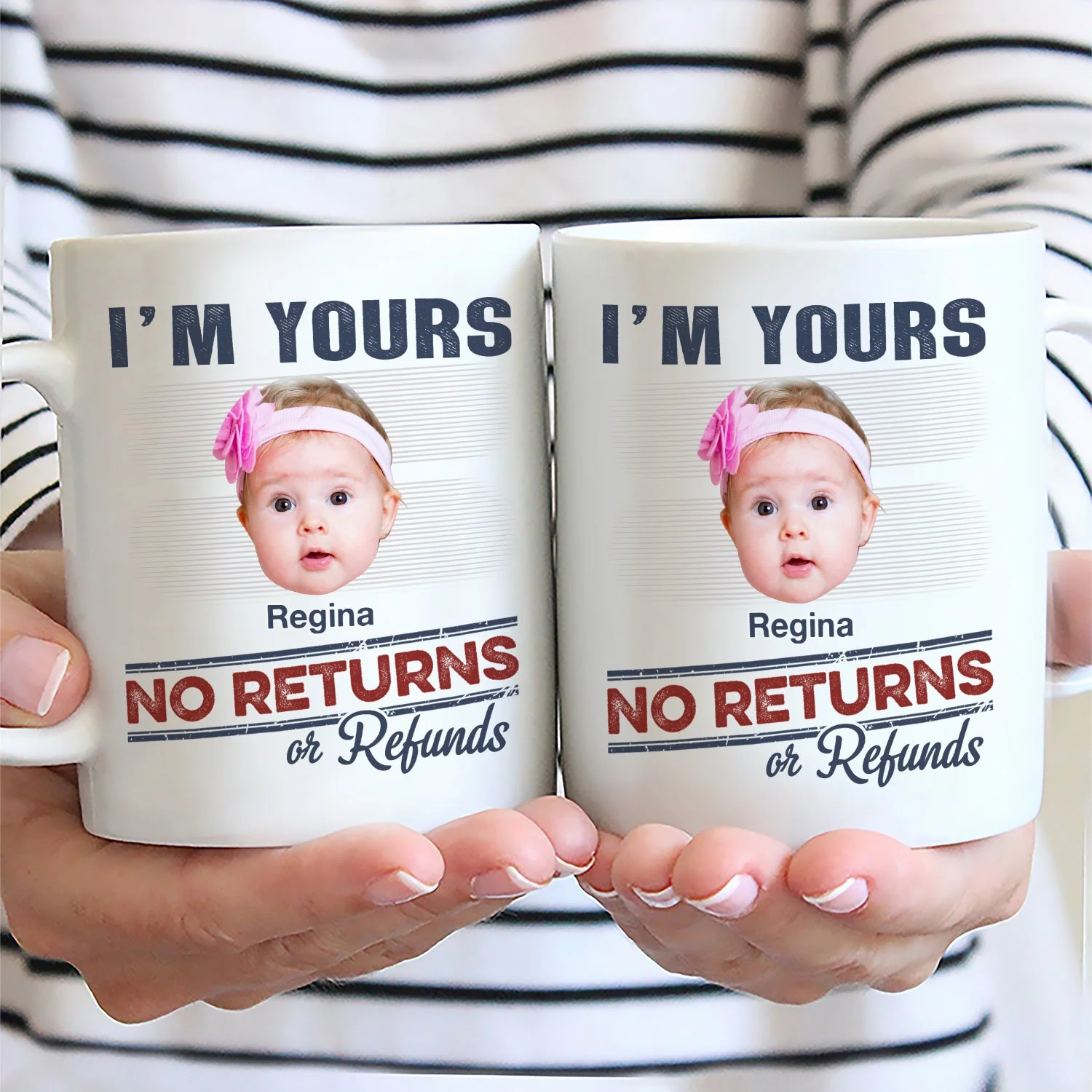 Custom Photo No Returns Or Refunds Grandkids - Gift For Dad, Mom, Grandma, Grandpa - Personalized Mug - Image 3