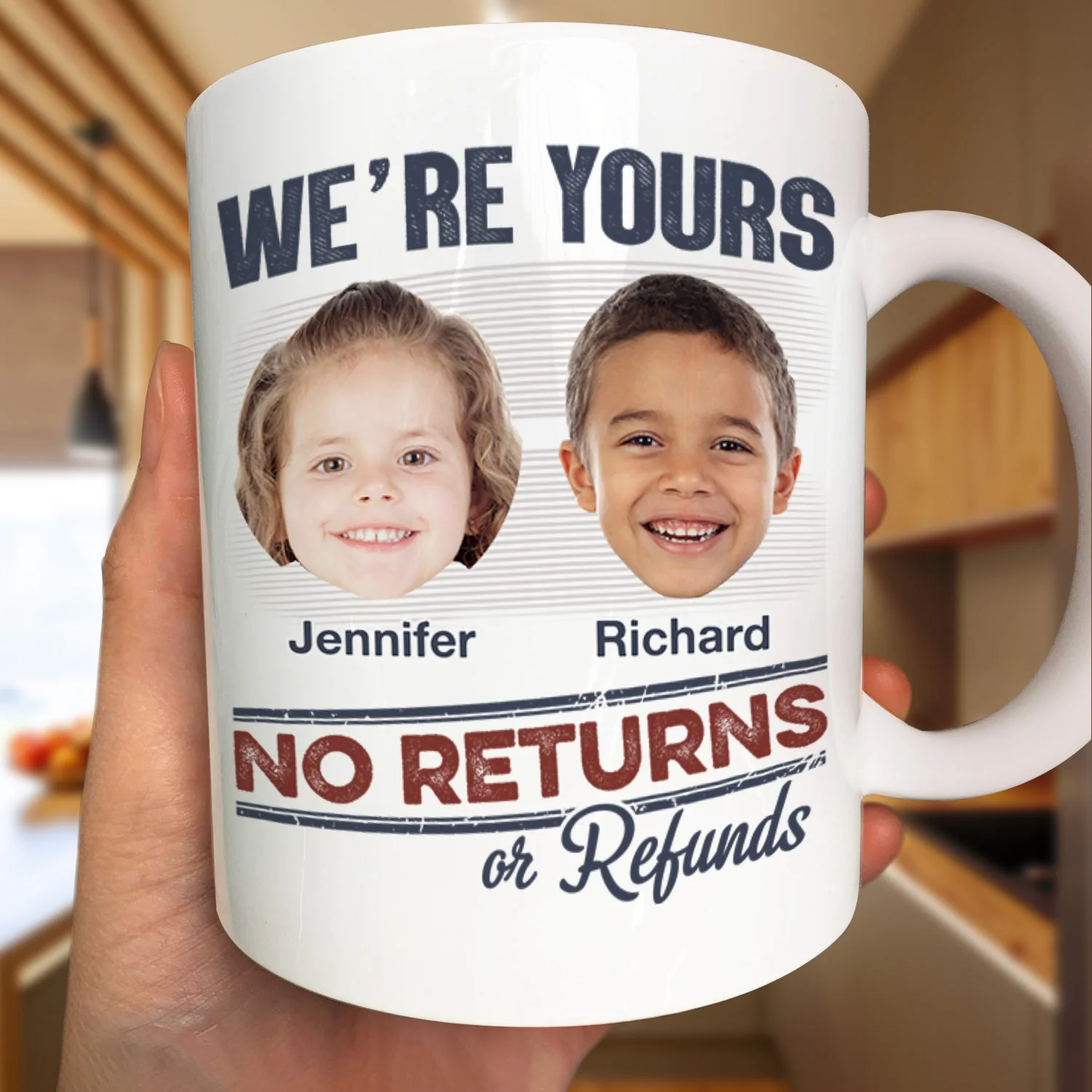 Custom Photo No Returns Or Refunds Grandkids - Gift For Dad, Mom, Grandma, Grandpa - Personalized Mug - Image 4