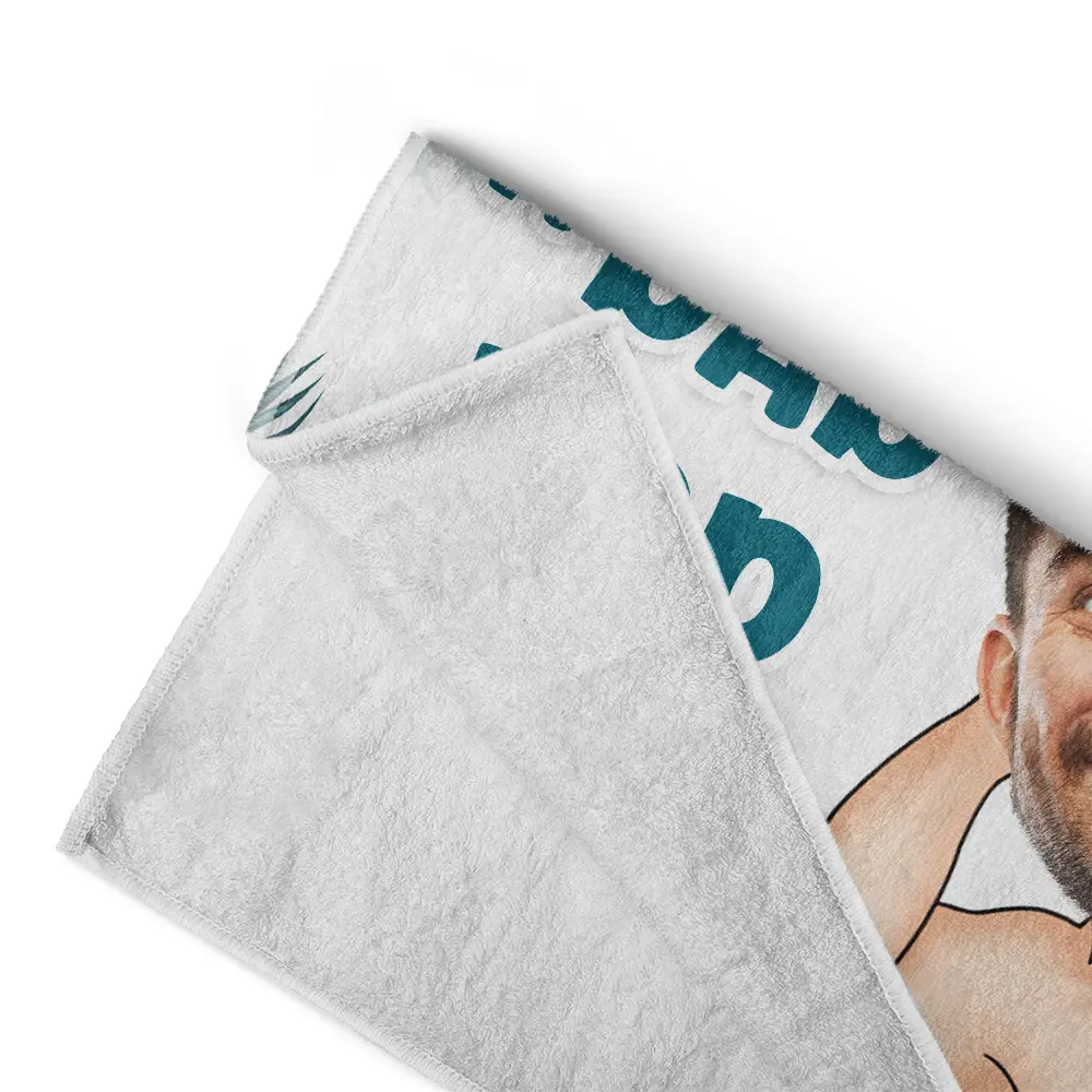 Custom Photo Not A Dad Bod - Personalized Beach Towel - Image 5