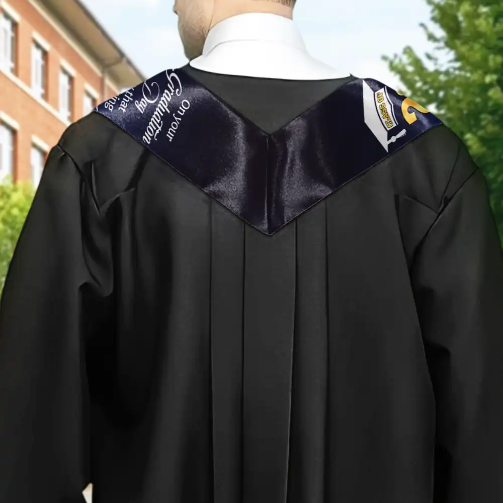 Custom Photo On Your Graduation Day Memorial - Personalized Stoles - Image 5