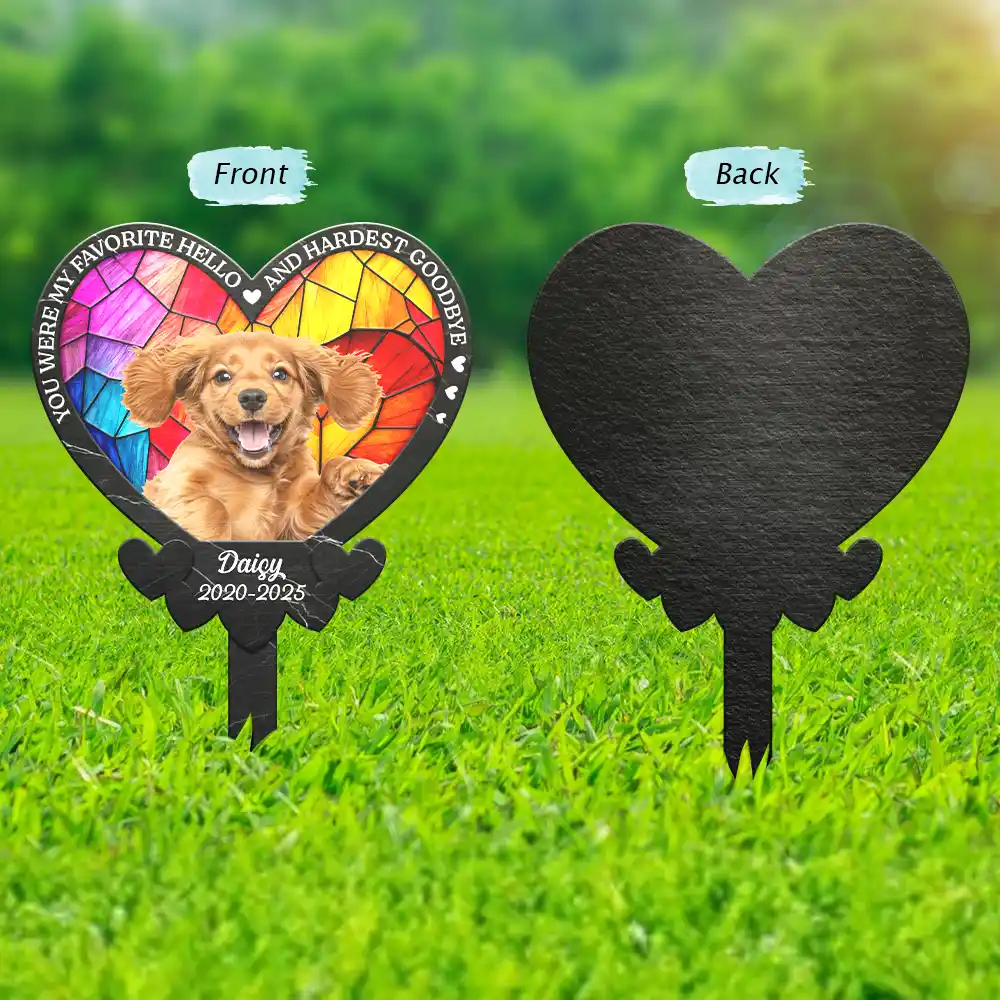 Custom Photo Once By My Side Forever In My Heart - Personalized Metal Garden Stake - Image 3