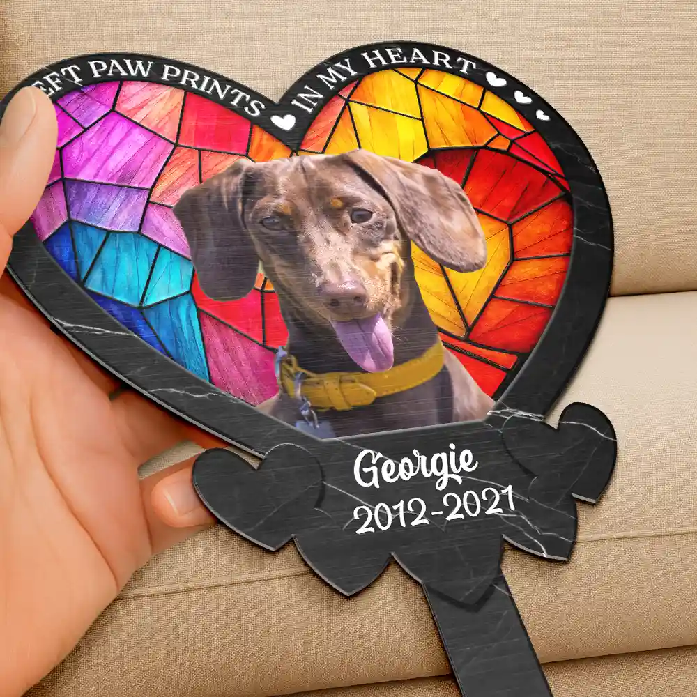 Custom Photo Once By My Side Forever In My Heart - Personalized Metal Garden Stake - Image 4