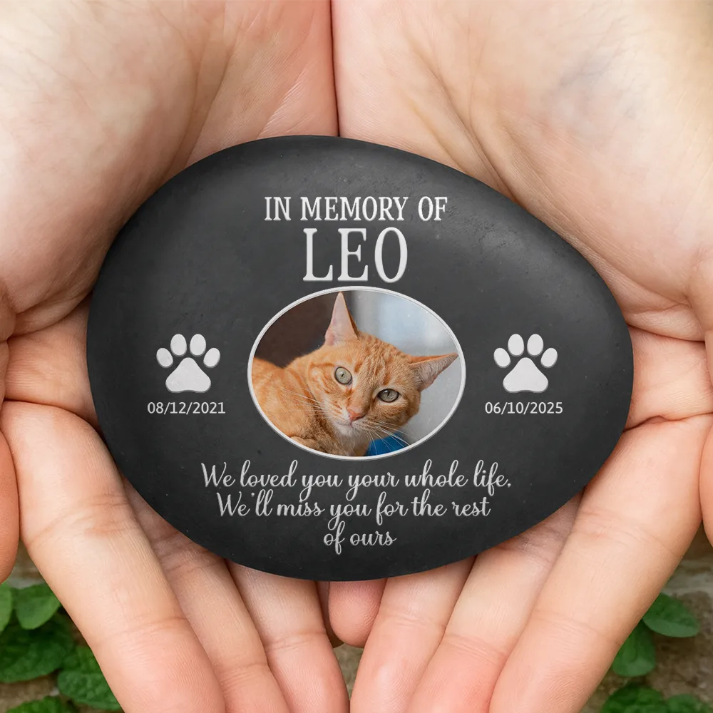Custom Photo Once By My Side Forever In My Heart - Personalized Printed Rock - Image 4