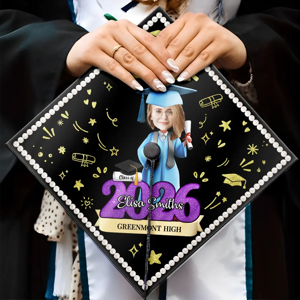 Custom Photo One Degree Hotter - Personalized Graduation Cap Topper - Image 5