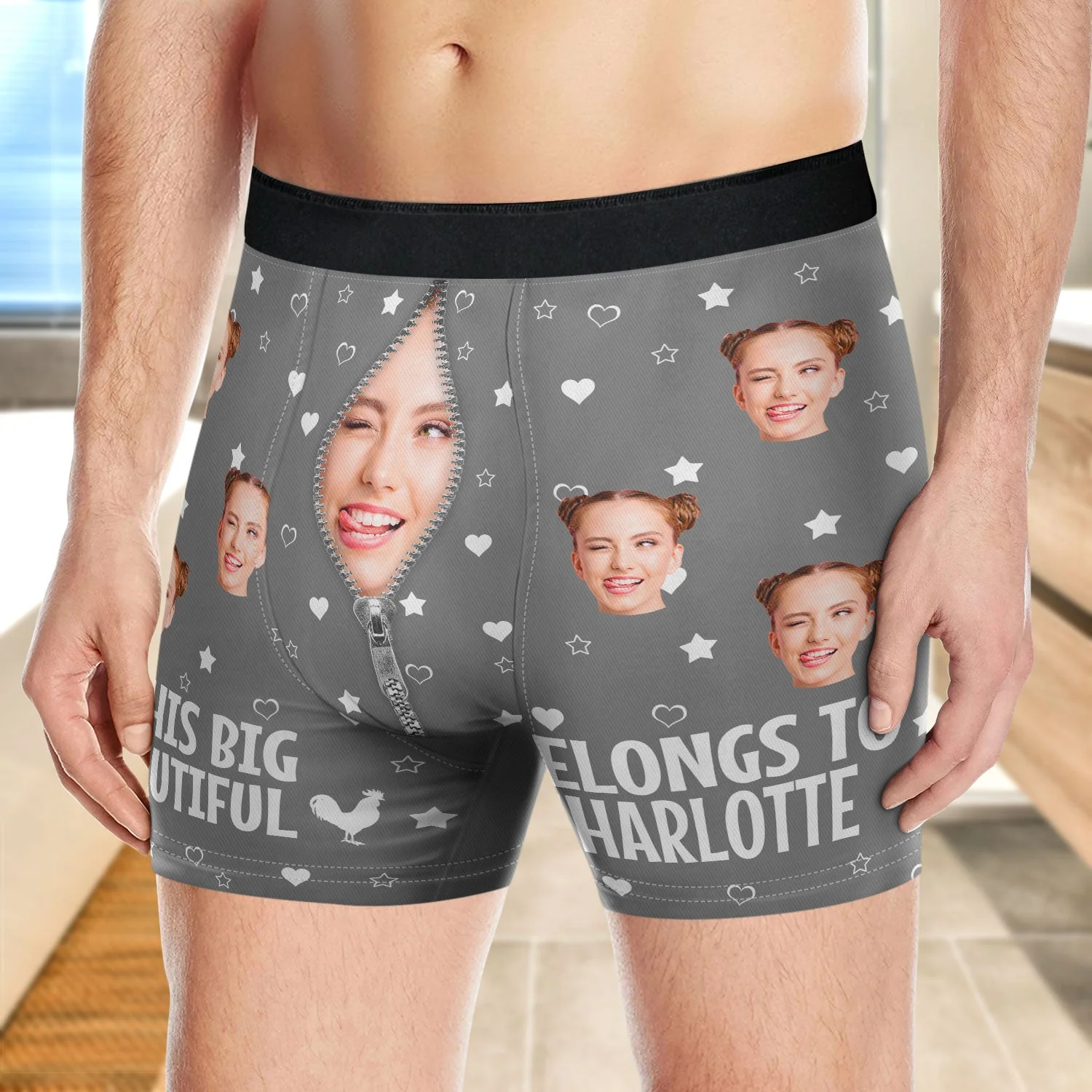 Custom Photo Orgasm Donor I Licked It So It's Mine - Funny Gift For Husband, Boyfriend - Personalized Men's Boxer Briefs - Image 4