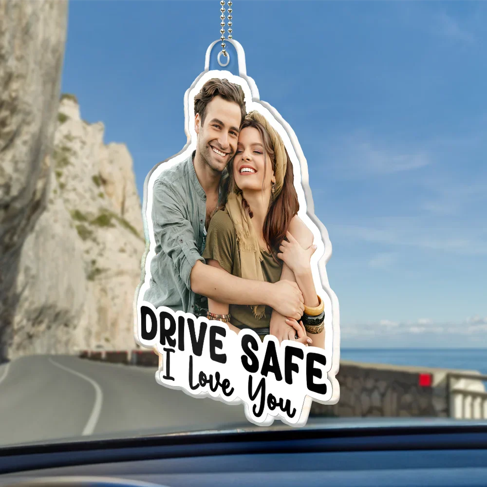 Custom Photo Outline Drive Safe - Personalized Acrylic Car Hanger - Image 3