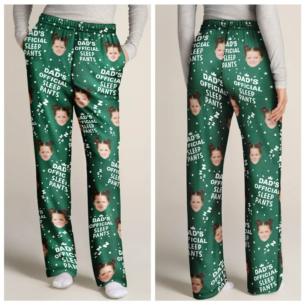 Custom Photo Papa's Official Sleep Pants - Personalized Pajama Pants - Image 4