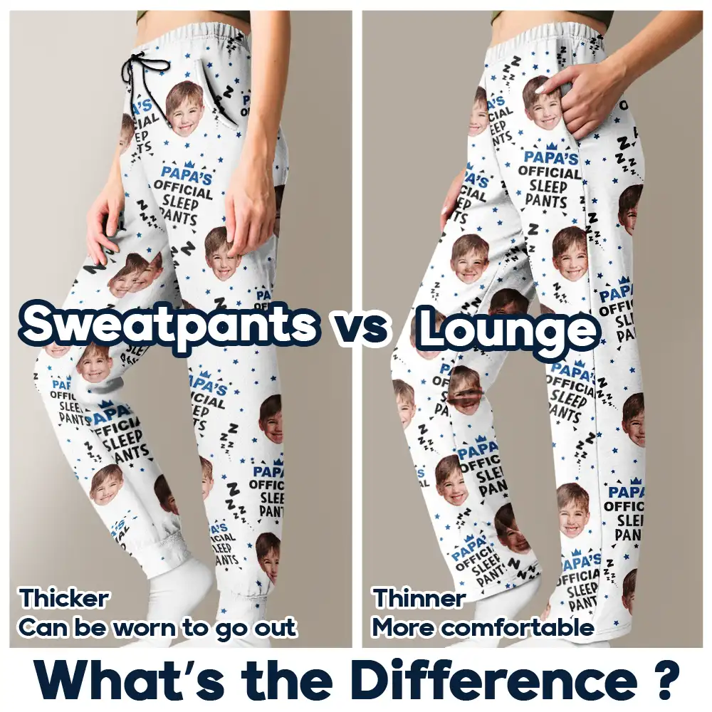 Custom Photo Papa's Official Sleep Pants - Personalized Pajama Pants - Image 7