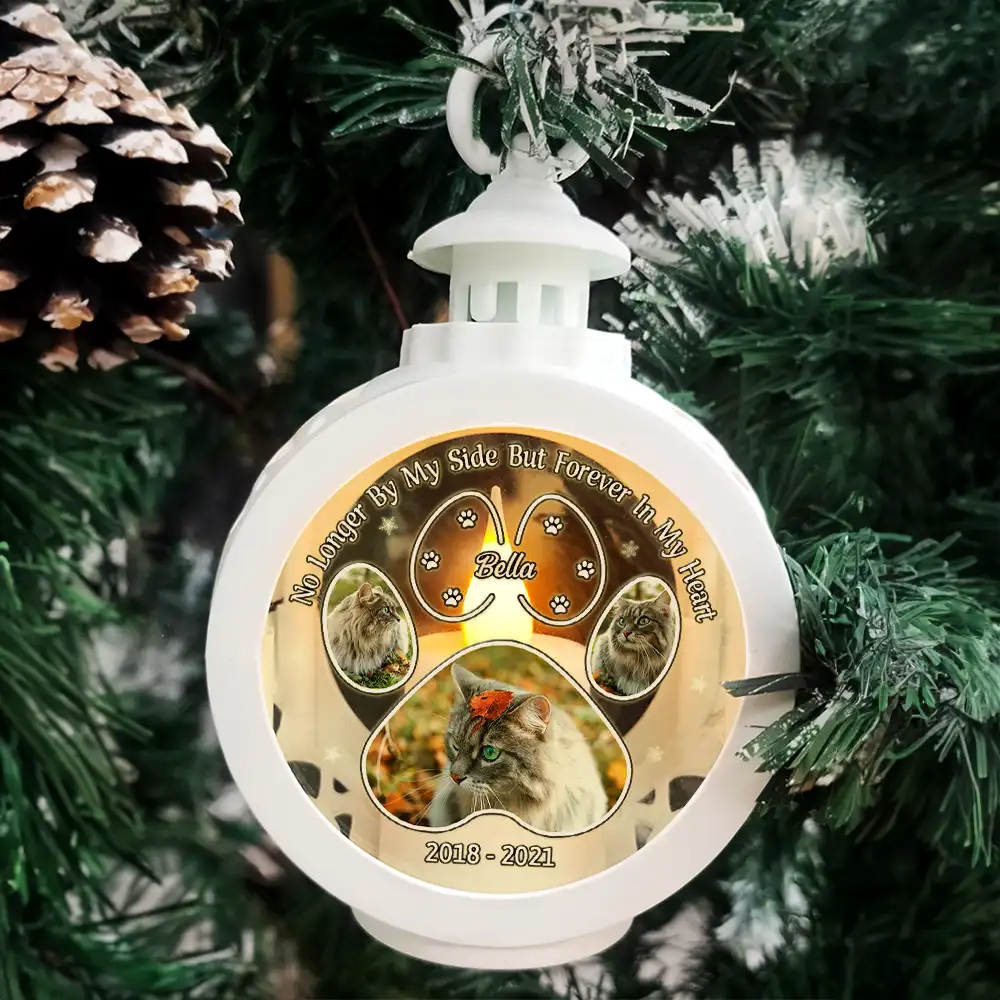 Custom Photo Pawprint Your Light Will Always Shine In Our Hearts - Personalized Candlelight Lantern Ornament - Image 4
