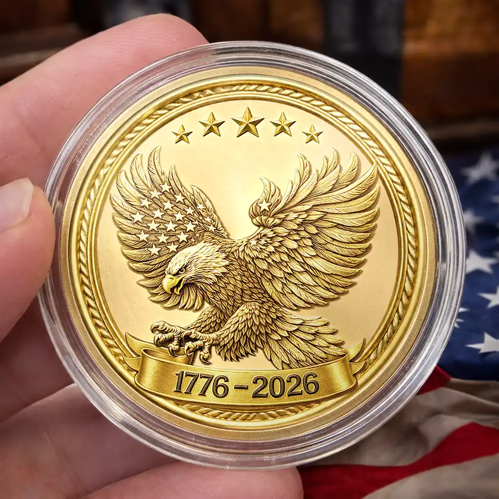 Custom Photo Pencil Sketch America 250 Years Of Freedom - Personalized Commemorative Keepsake Coin - Image 6