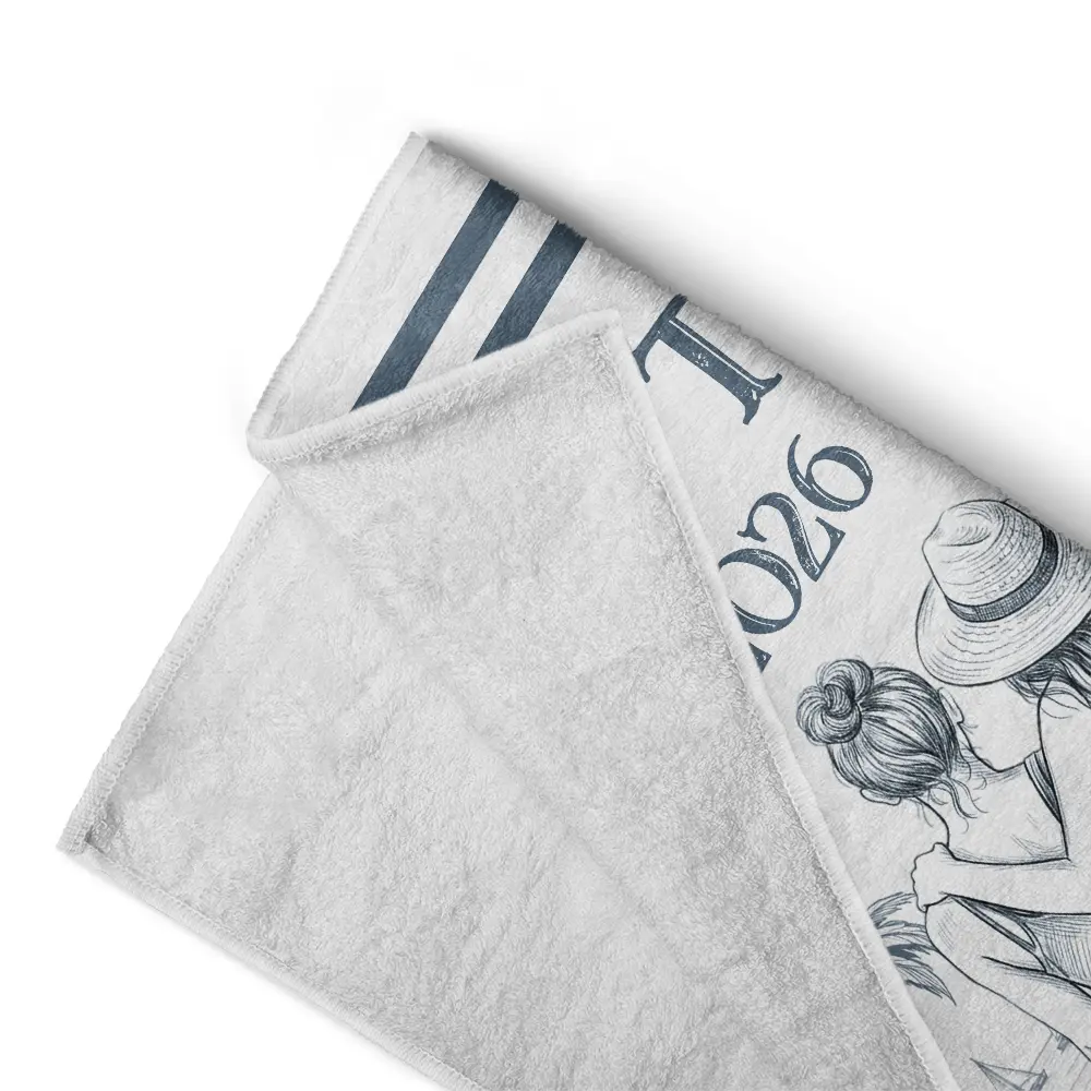 Custom Photo Pencil Sketch Art Girls Trip A Lot Of Laughter & Memories - Personalized Beach Towel - Image 5