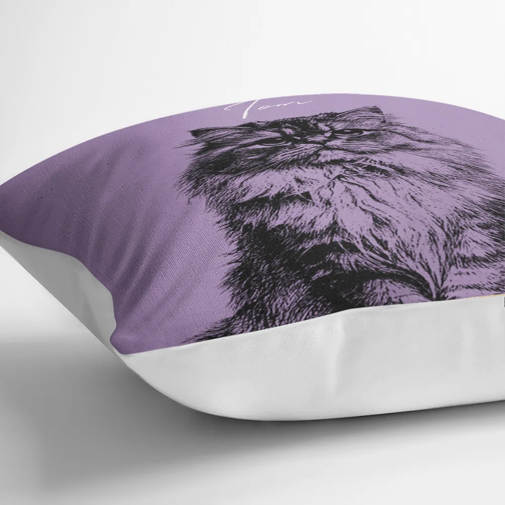Custom Photo Pencil Sketch Family Dog Cat Portrait - Personalized Pillow - Image 6