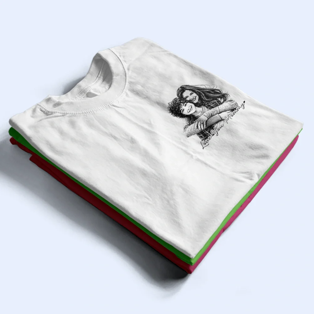 Custom Photo Pencil Sketch Best Dad Grandpa Ever Family Portrait - Personalized T Shirt - Image 5