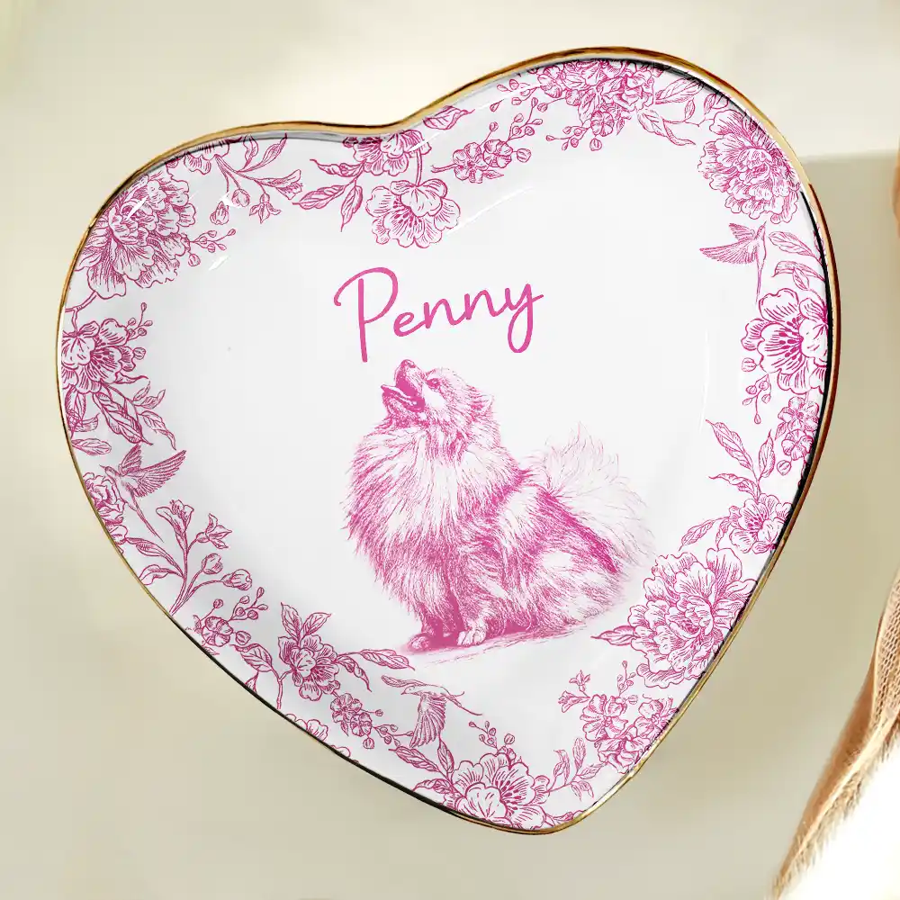 Custom Photo Pencil Sketch Pet Photo - Personalized Ring Dish - Image 5
