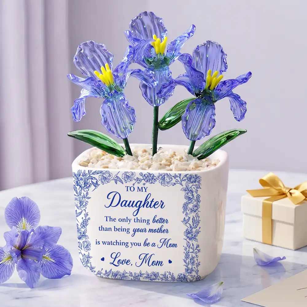 Custom Photo Pencil Sketch The Only Thing Better Than Being Your Mother - Personalized Glass Flower Plant Pot - Image 3