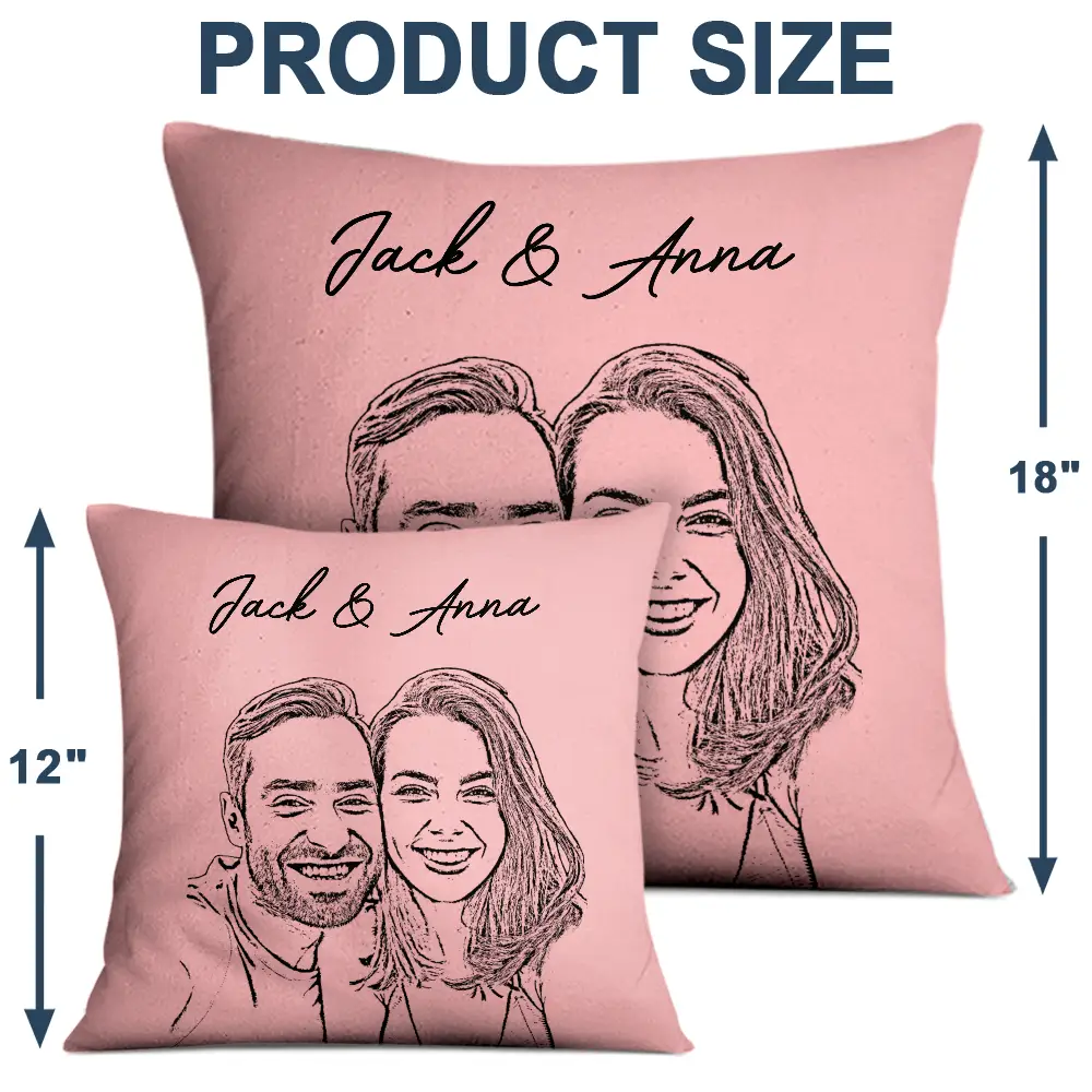 Custom Photo Pet Face Dog Cat Pencil Drawing - Personalized Pillow - Image 5
