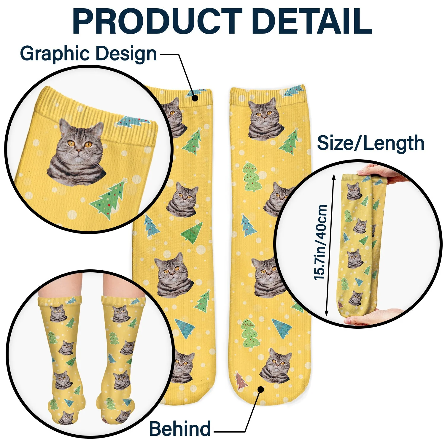 Custom Photo Pet Face Family - Gift For Family, Pet Lovers - Personalized Socks - Image 6
