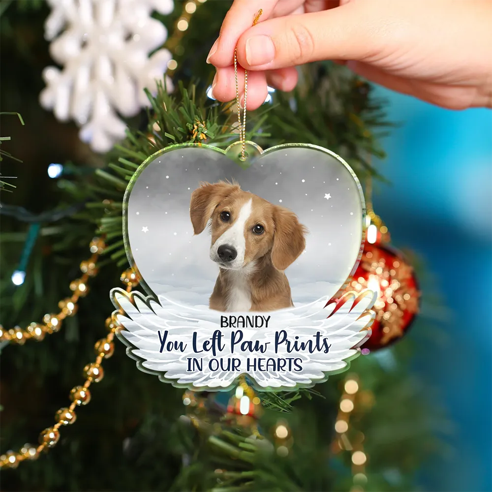 Custom Photo Pet Face Forever In Our Hearts Dog Cat Family - Personalized Custom Shaped Acrylic Ornament - Image 5