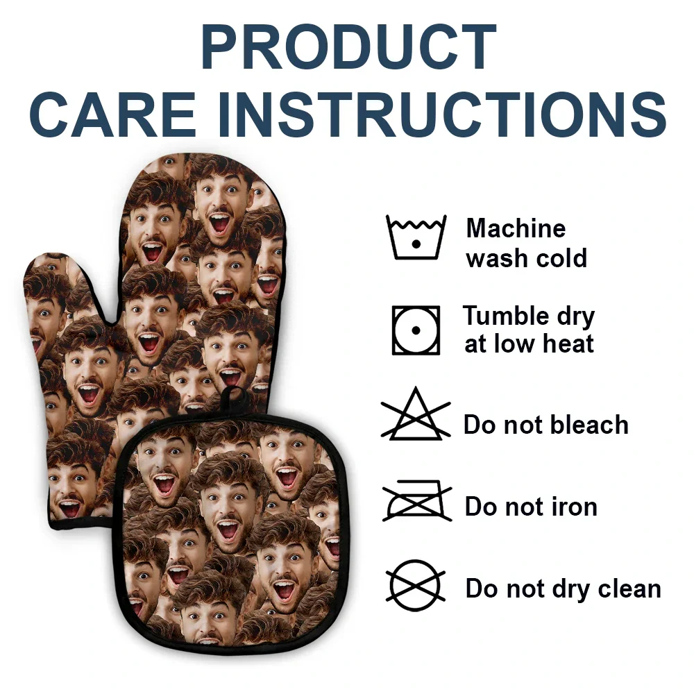 Custom Photo Pet Face - Personalized Oven Mitts, Pot Holders - Image 5