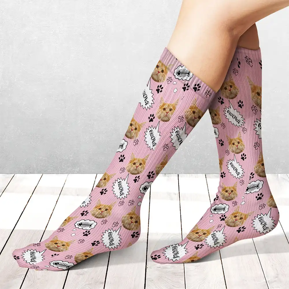 Custom Photo Pet Face - Personalized Socks - Image 3