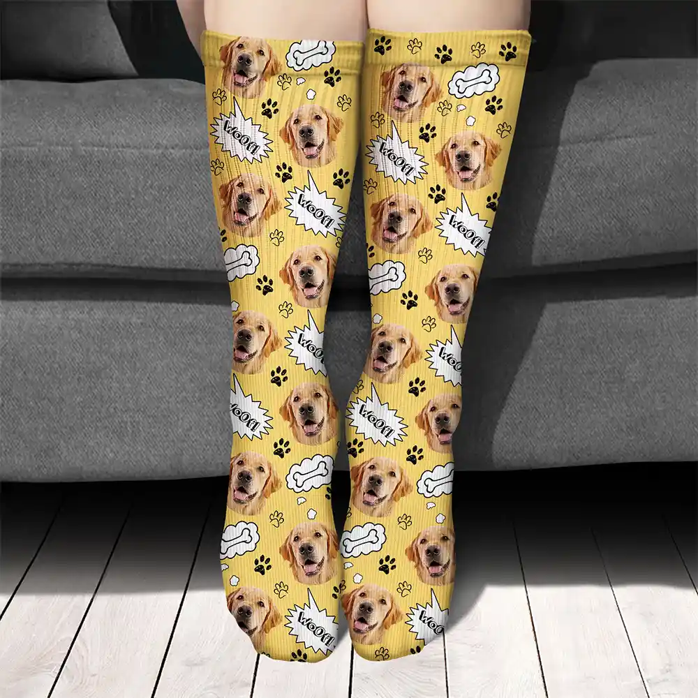 Custom Photo Pet Face - Personalized Socks - Image 4