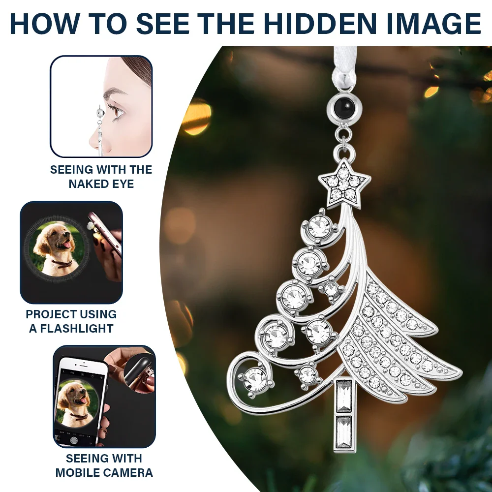 Custom Photo Pet Lover Dog Cat Mom Dad - Personalized Photo Projection Ornament - Image 6