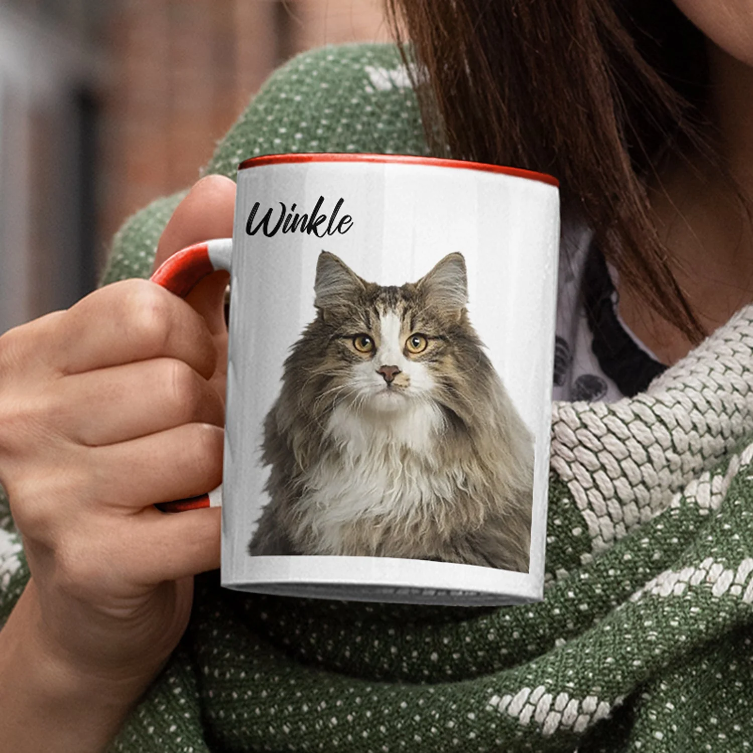 Custom Photo Pet Name - Gift For Pet Lovers - Personalized Accent Mug - Image 3