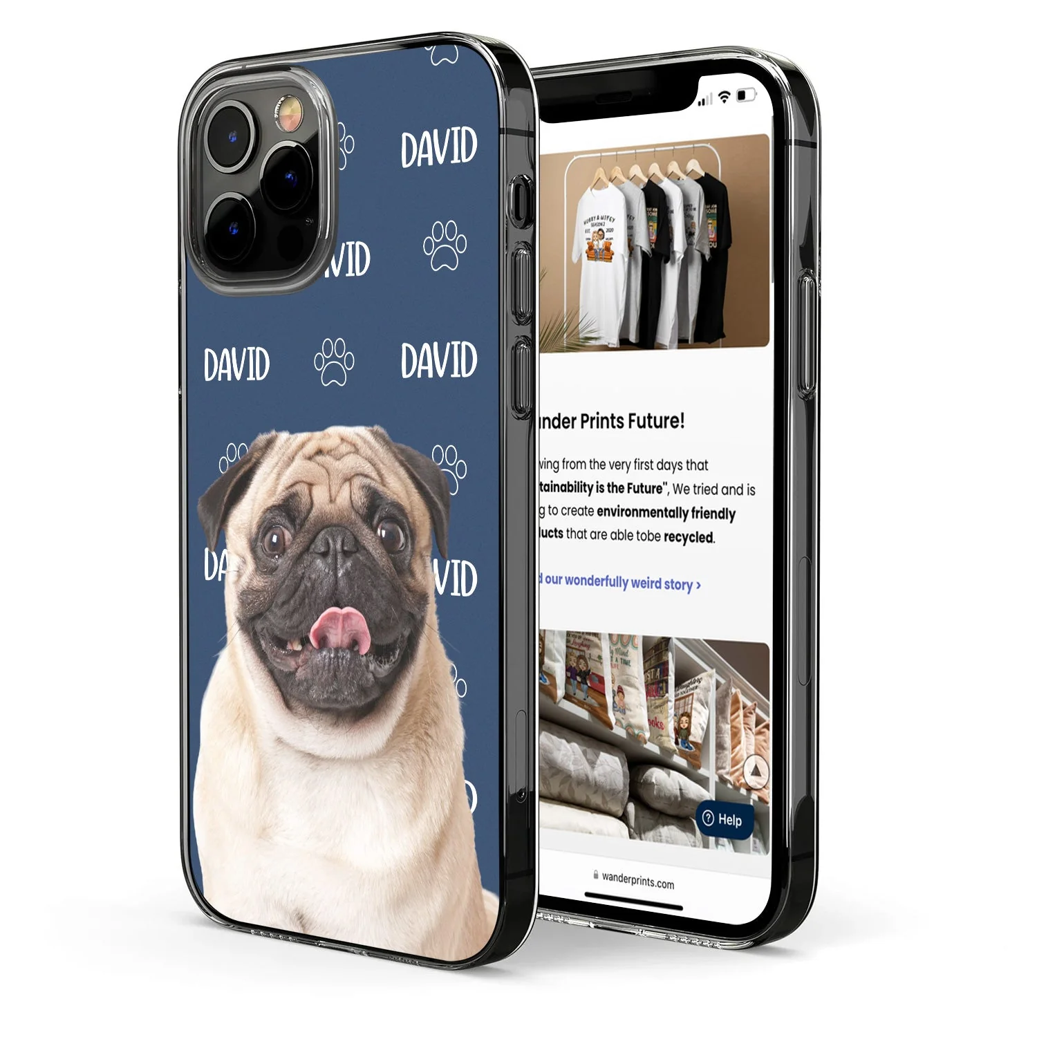 Custom Photo Pet Name Pattern - Gift For Pet Lovers - Personalized Clear Phone Case - Image 3