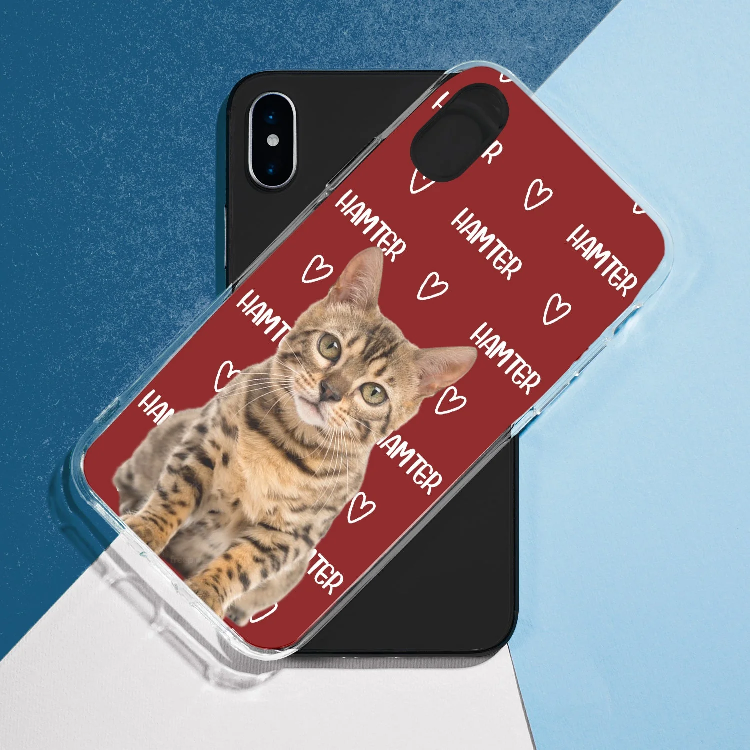 Custom Photo Pet Name Pattern - Gift For Pet Lovers - Personalized Clear Phone Case - Image 6