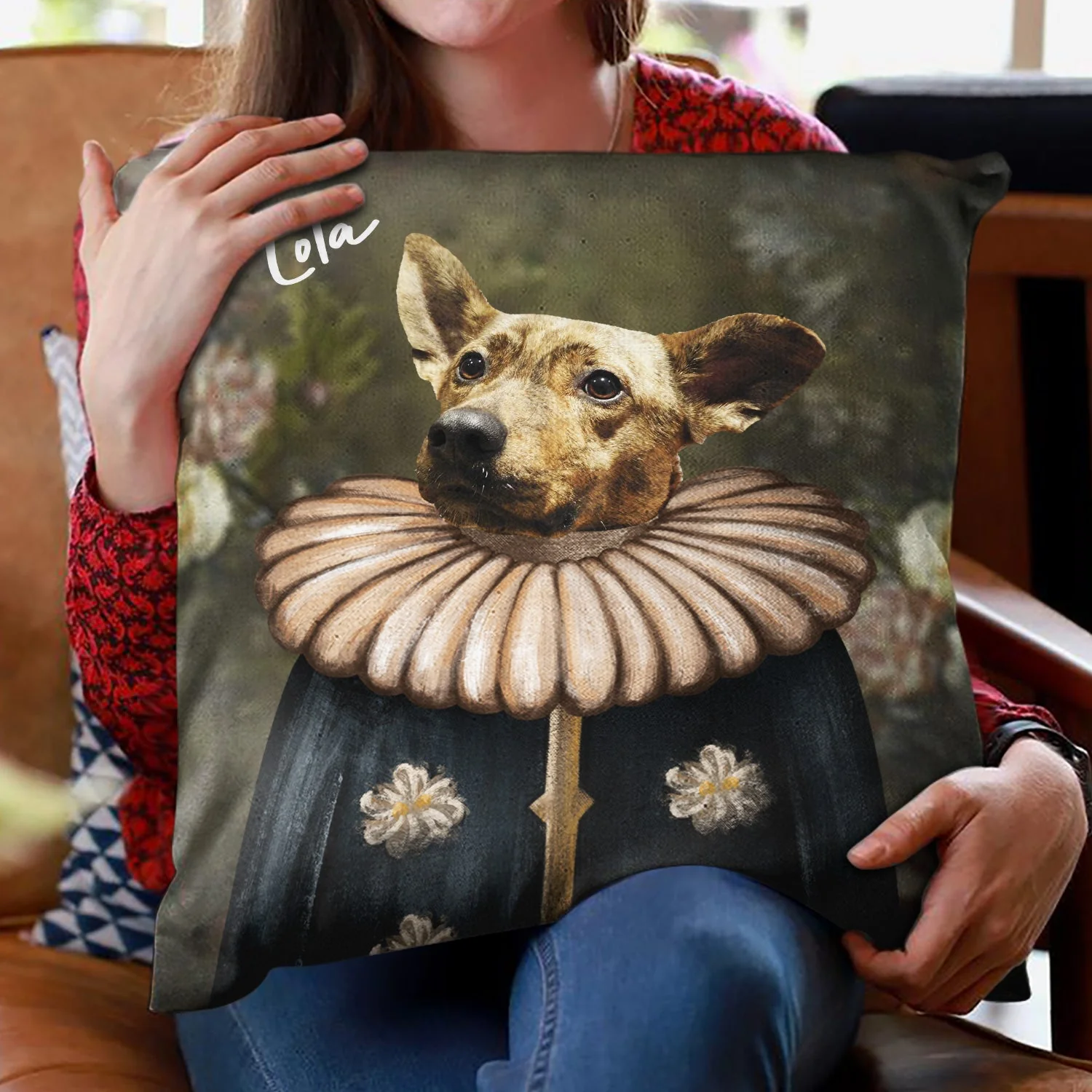 Custom Photo Pet Royal Portrait - Gift For Pet Lovers - Personalized Pillow - Image 3