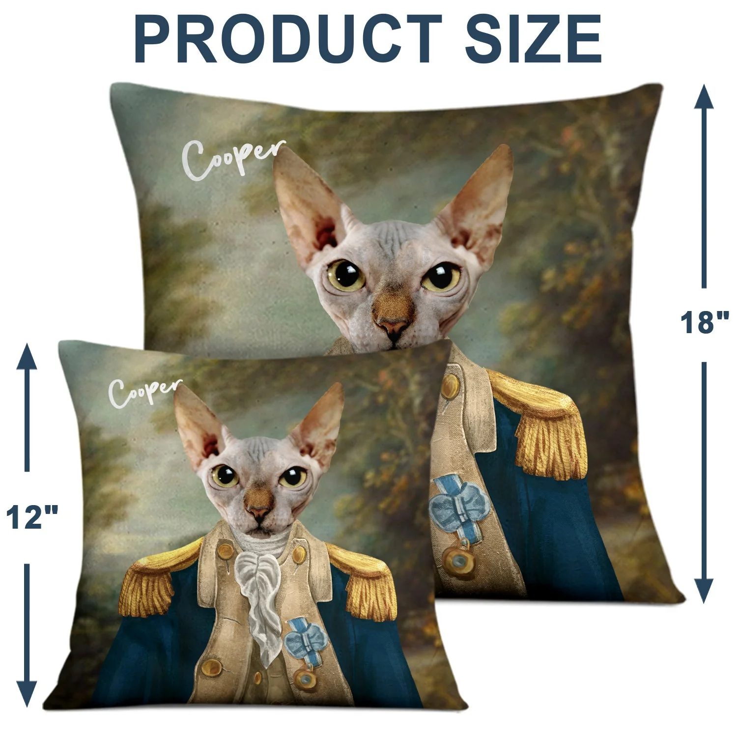 Custom Photo Pet Royal Portrait - Gift For Pet Lovers - Personalized Pillow - Image 5