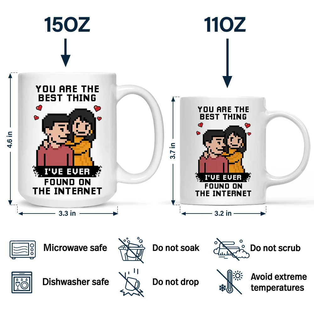 Custom Photo Pixel Art Effect Found On The Internet - Personalized Mug - Image 6