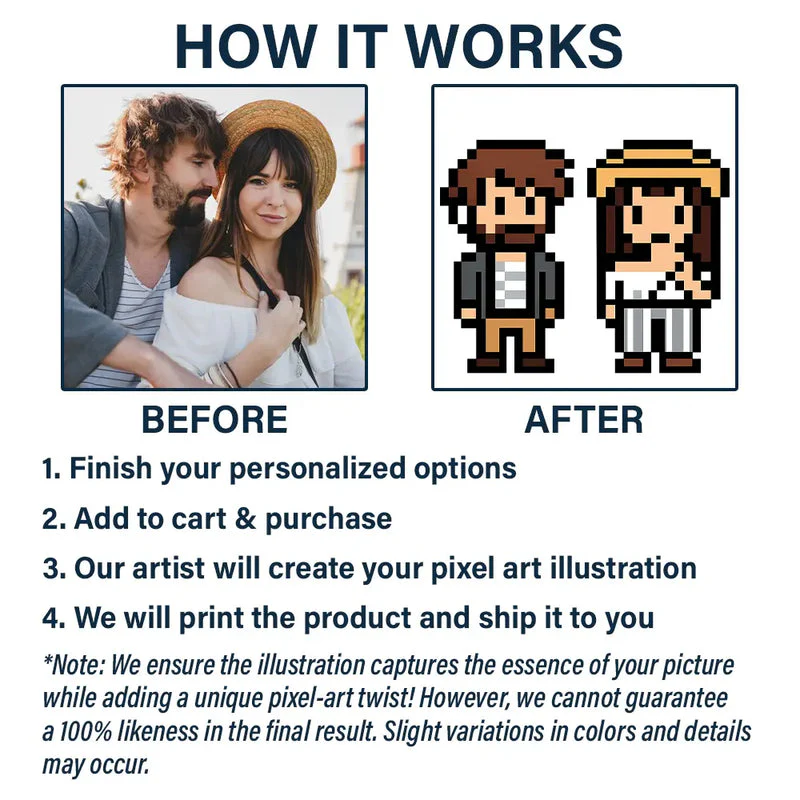 Custom Photo Pixel Art Standee 2 Player Mode - Personalized Clear Phone Case - Image 3