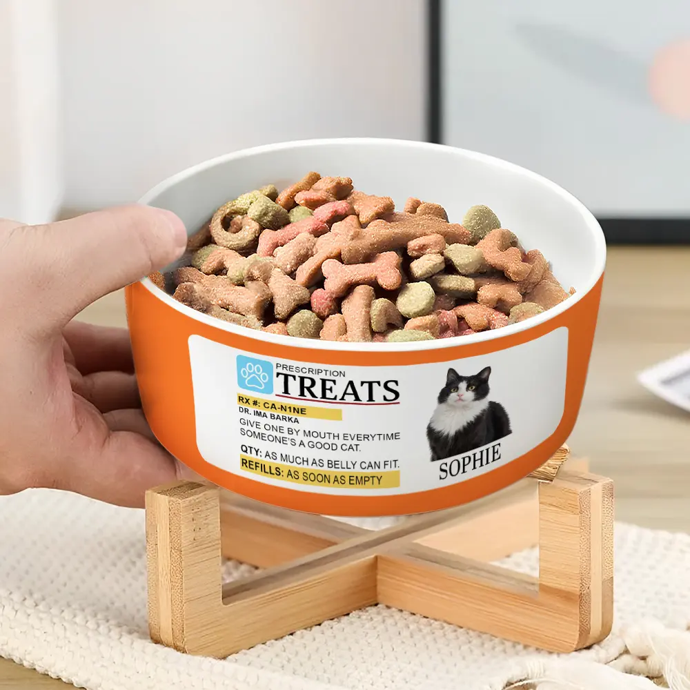 Custom Photo Prescription Treat For Pet - Personalized Pet Bowl - Image 4