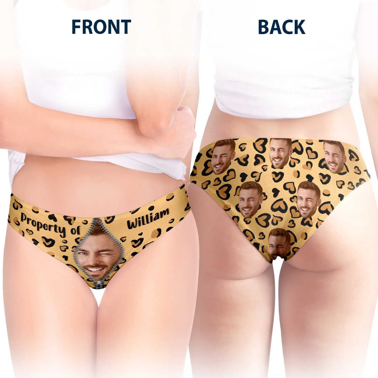 Custom Photo Property Of - Anniversary, Funny Gift For Spouse, Husband, Wife - Personalized Couple Matching Underwear Briefs - Image 5