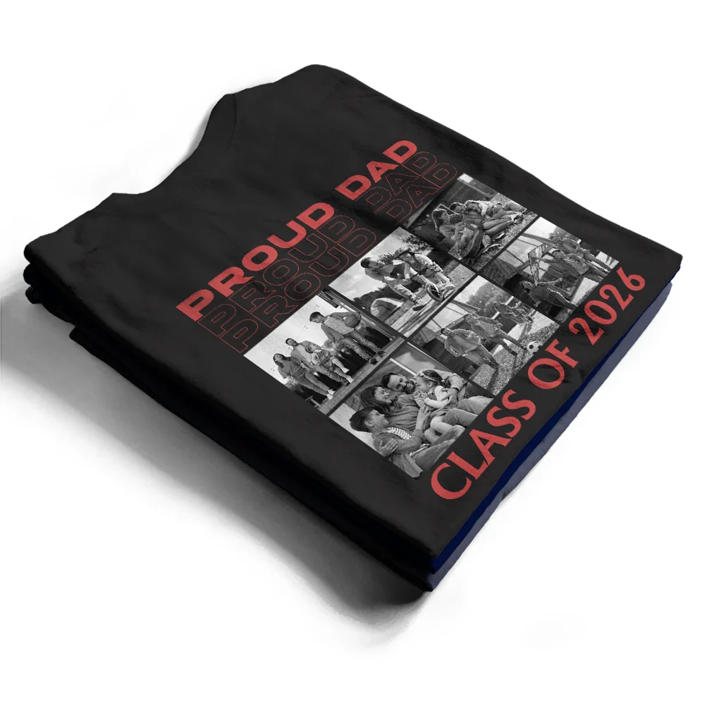 Custom Photo Proud Senior Mom Dad - Personalized T Shirt - Image 3