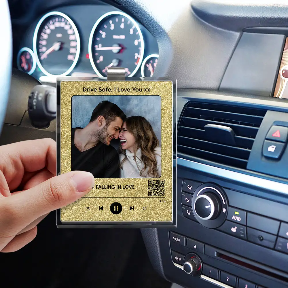 Custom Photo QR Code Song - Personalized Custom Shaped Acrylic Car Visor Clip - Image 4