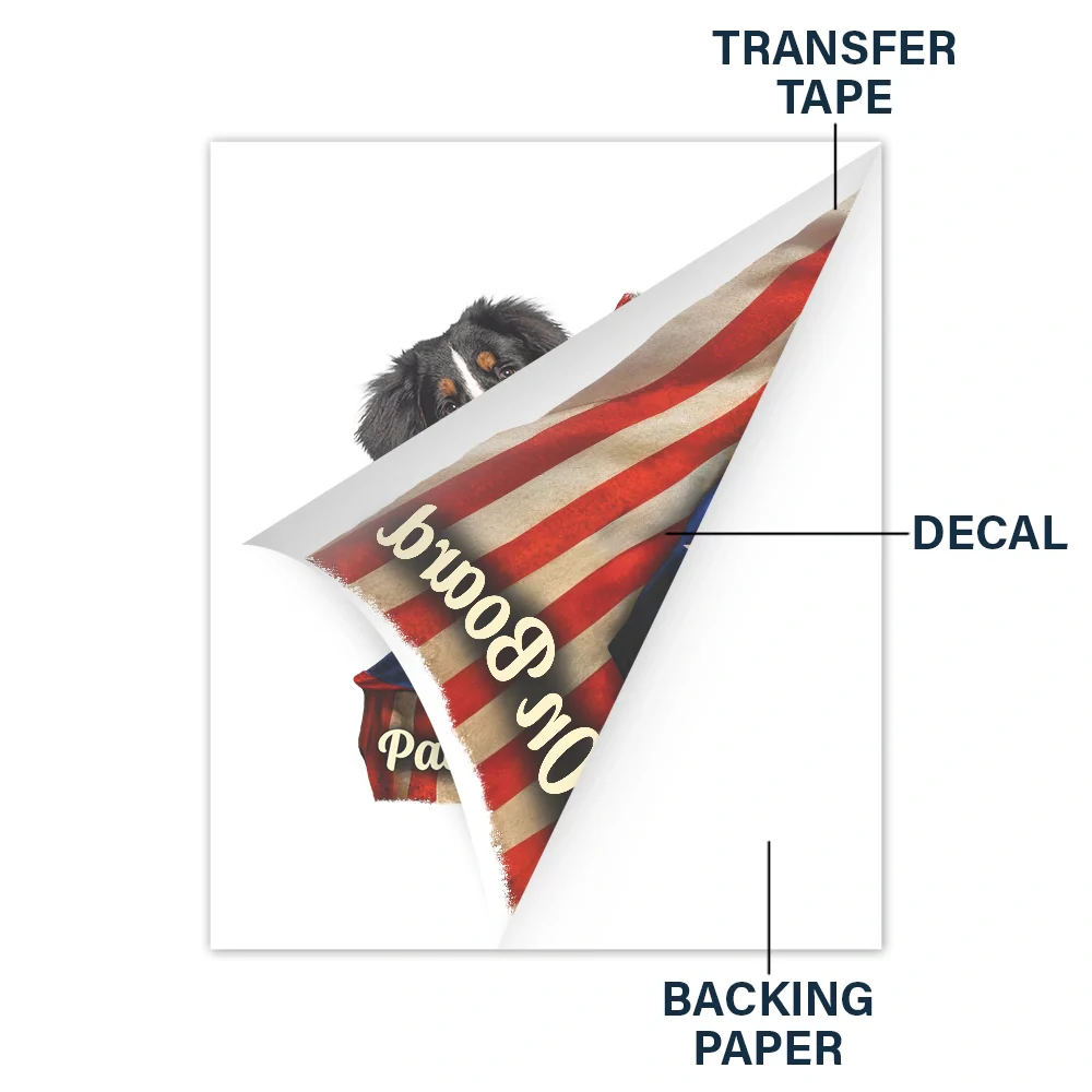 Custom Photo Realistic Flag Baby And Paws On Board - Personalized Decor Decal - Image 5