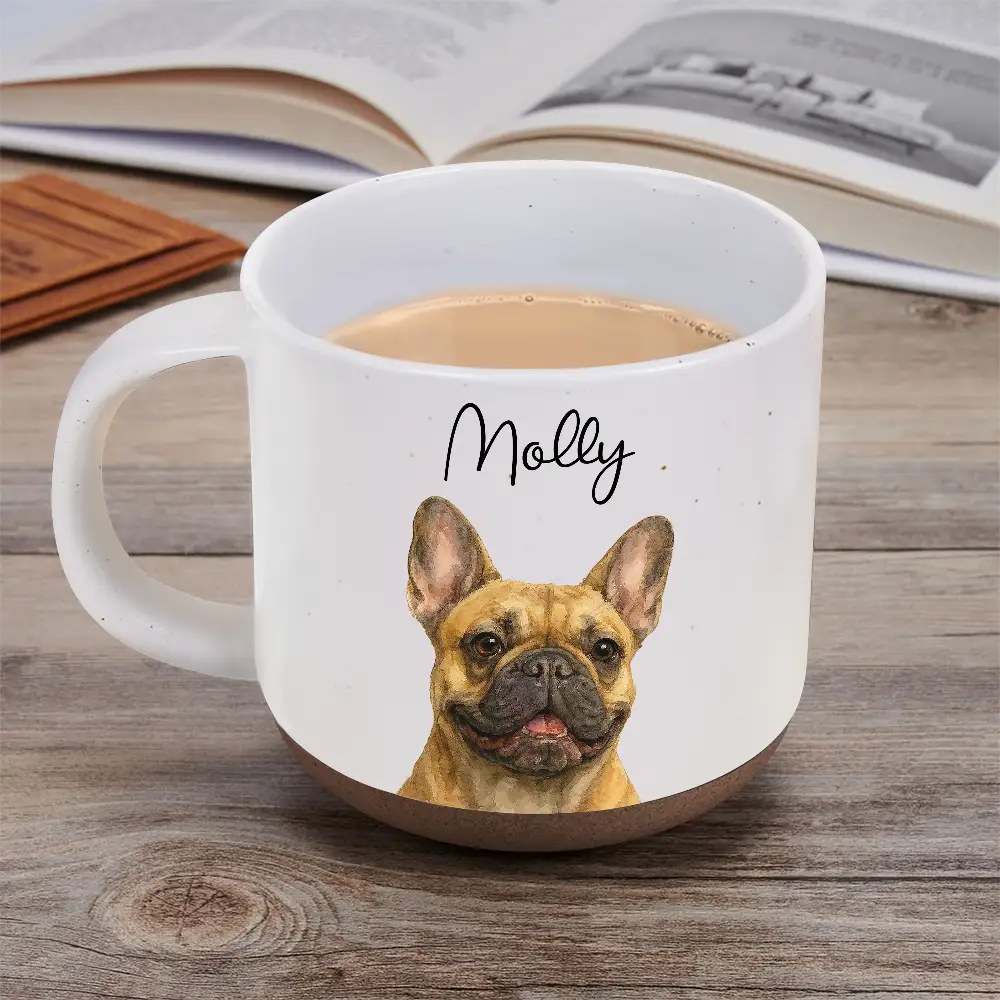 Custom Photo Realistic Watercolor Art Dog Cat Couple Bestie Family - Personalized Pottery Mug - Image 6
