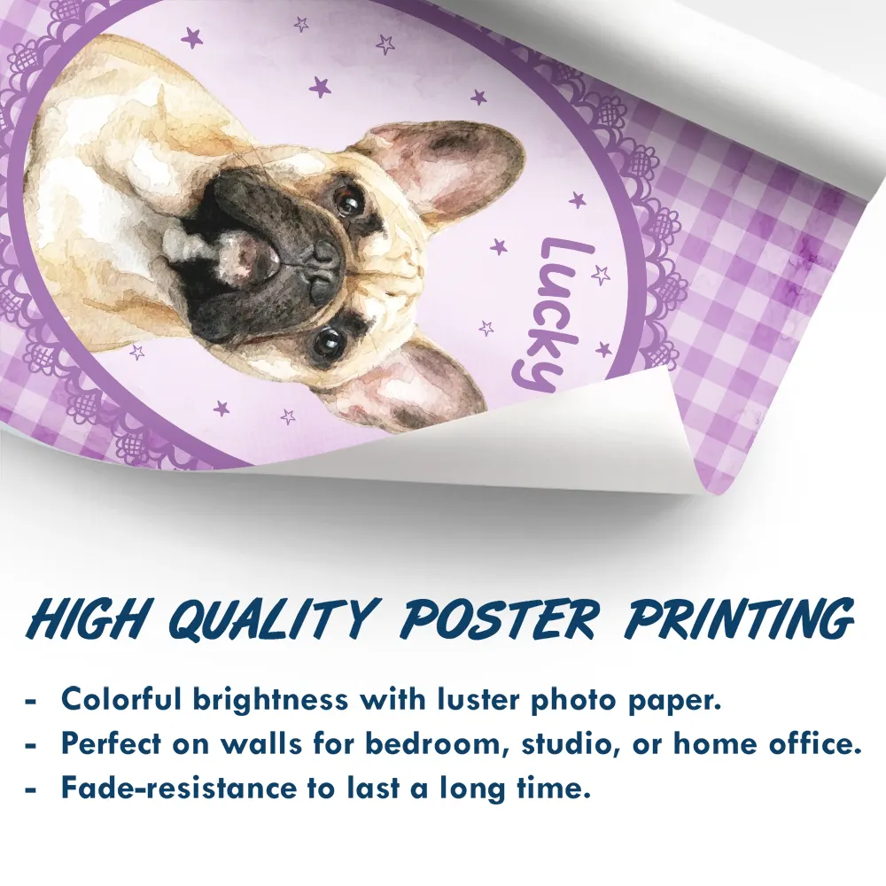 Custom Photo Realistic Watercolor Art Pet Portrait Cute Gift - Personalized Poster - Image 6