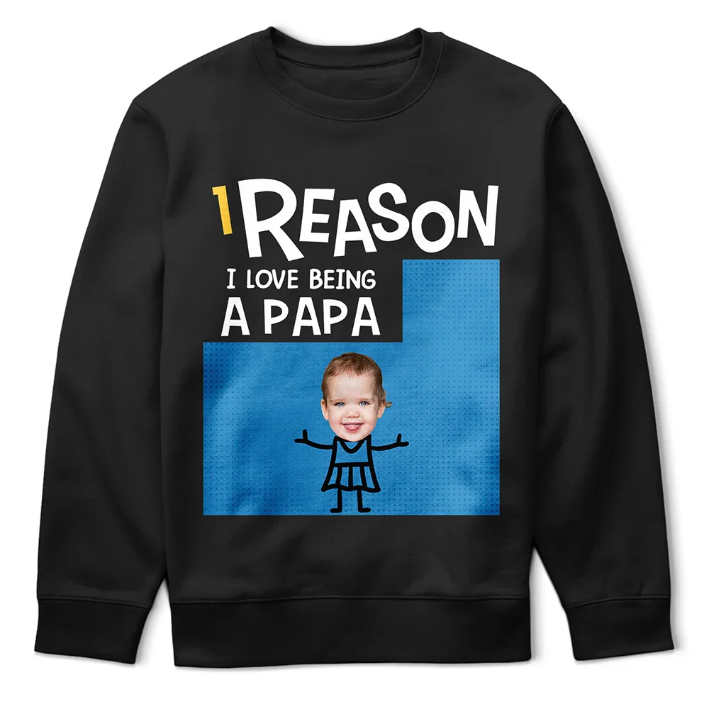 Custom Photo Reasons I Love Being Dad Grandpa - Personalized T Shirt - Image 6