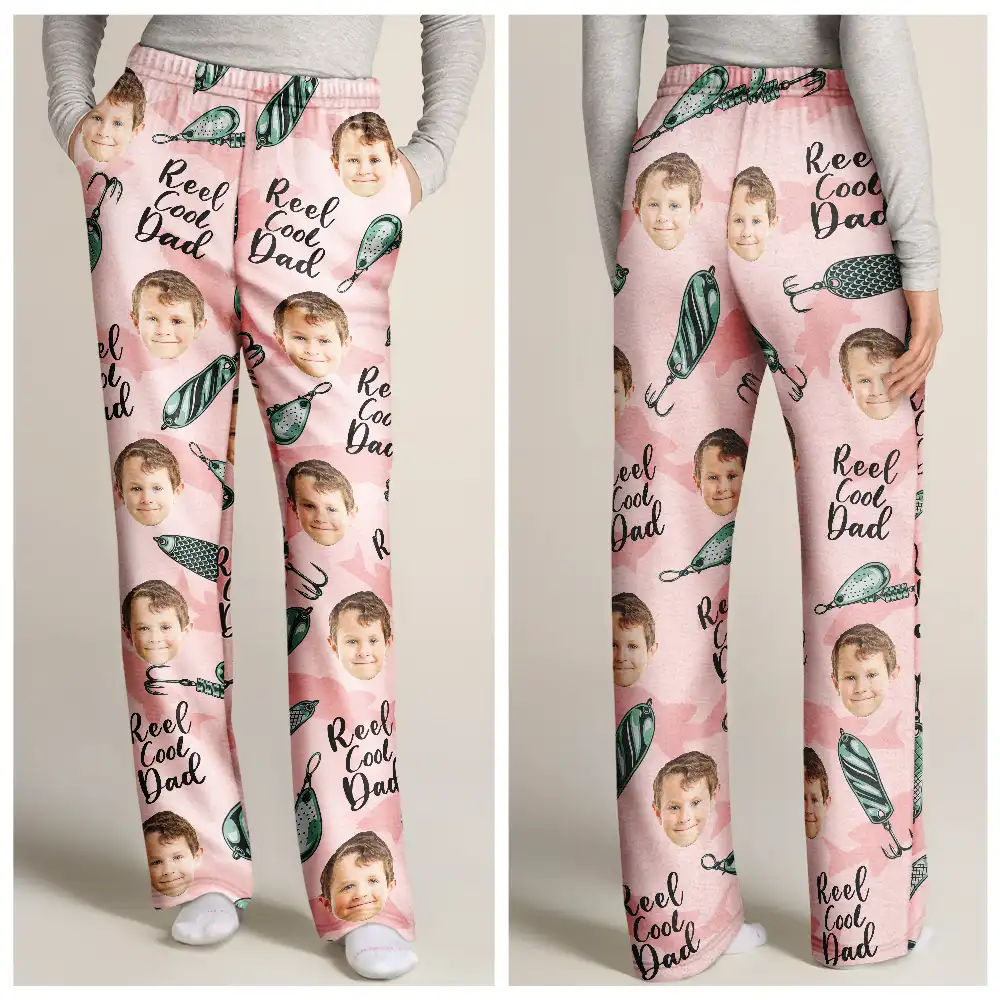 Custom Photo Reel Cool Dad Papa - Personalized Sweatpants - Image 4