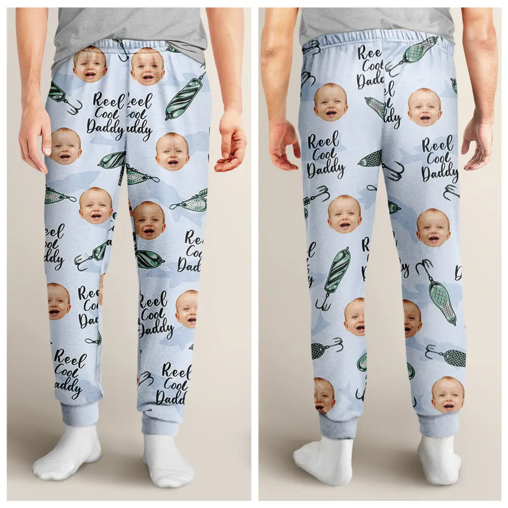 Custom Photo Reel Cool Dad Papa - Personalized Sweatpants - Image 5