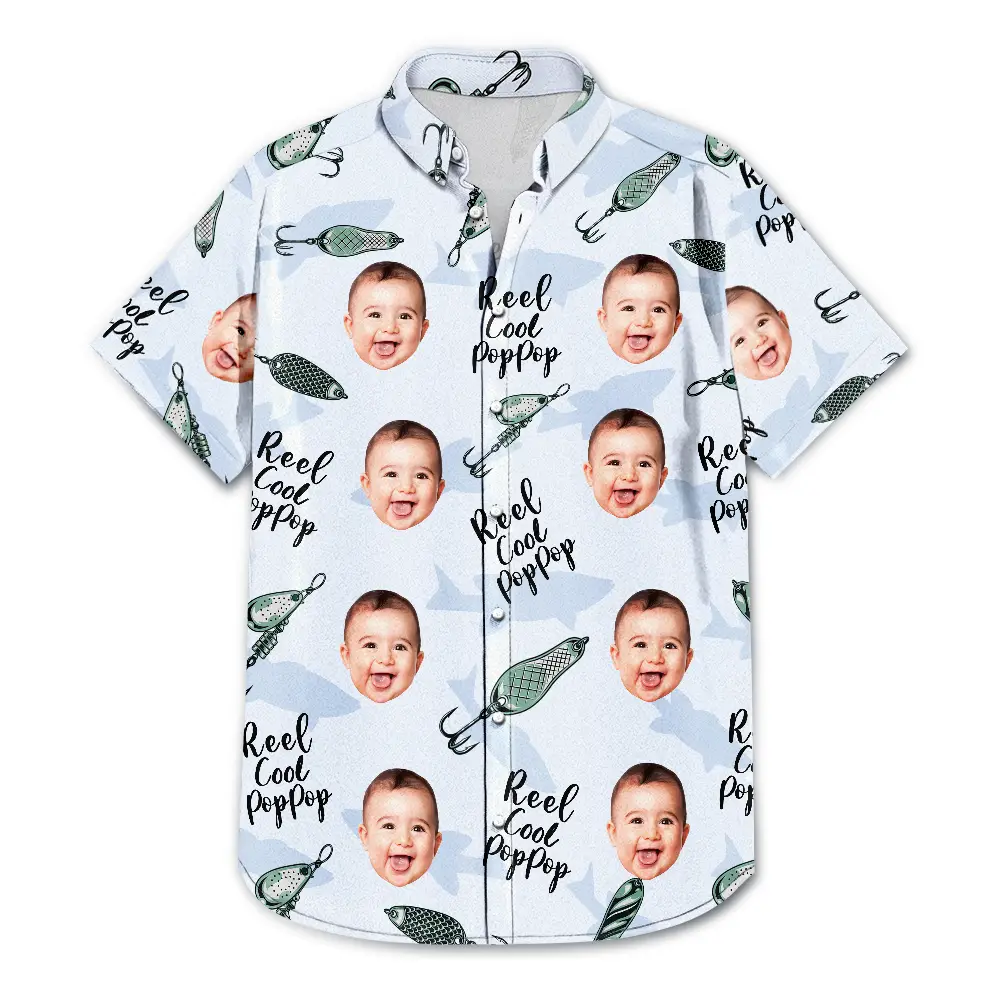 Custom Photo Reel Cool Dad - Personalized Hawaiian Shirt - Image 4