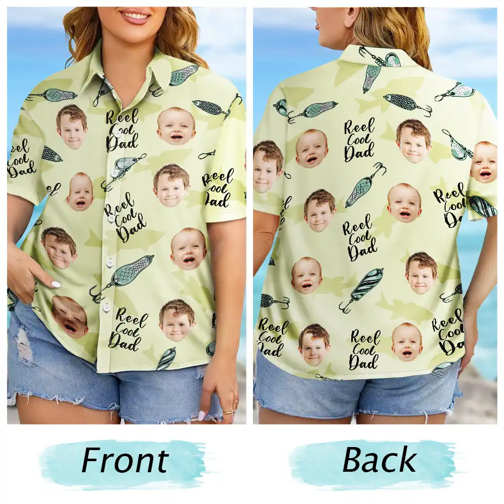 Custom Photo Reel Cool Dad - Personalized Hawaiian Shirt - Image 7