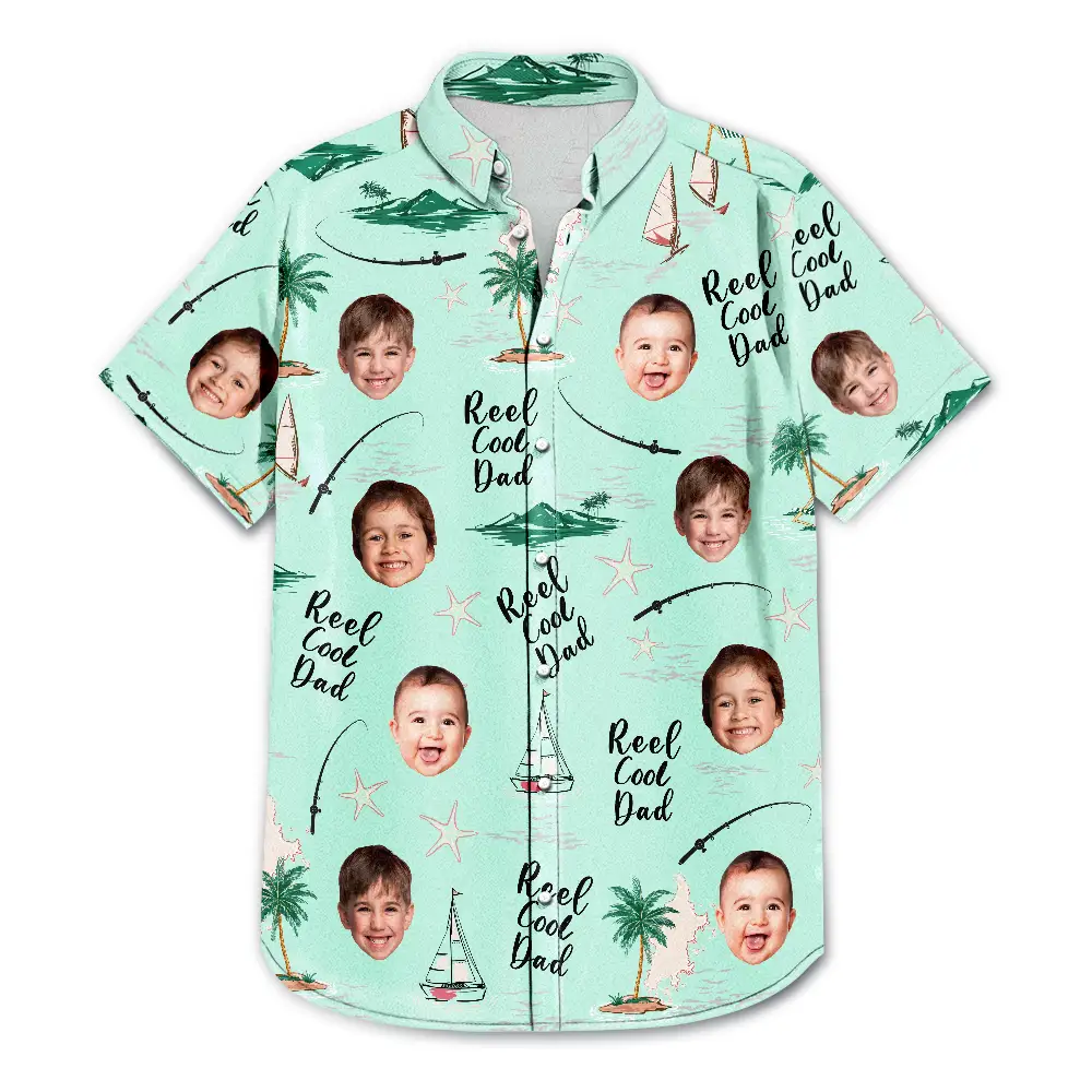 Custom Photo Reel Cool Papa - Personalized Hawaiian Shirt - Image 4